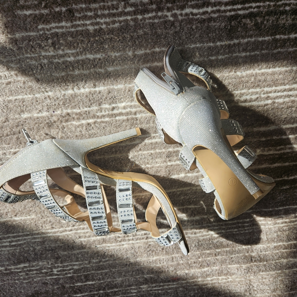 Elegant Silver High Heels